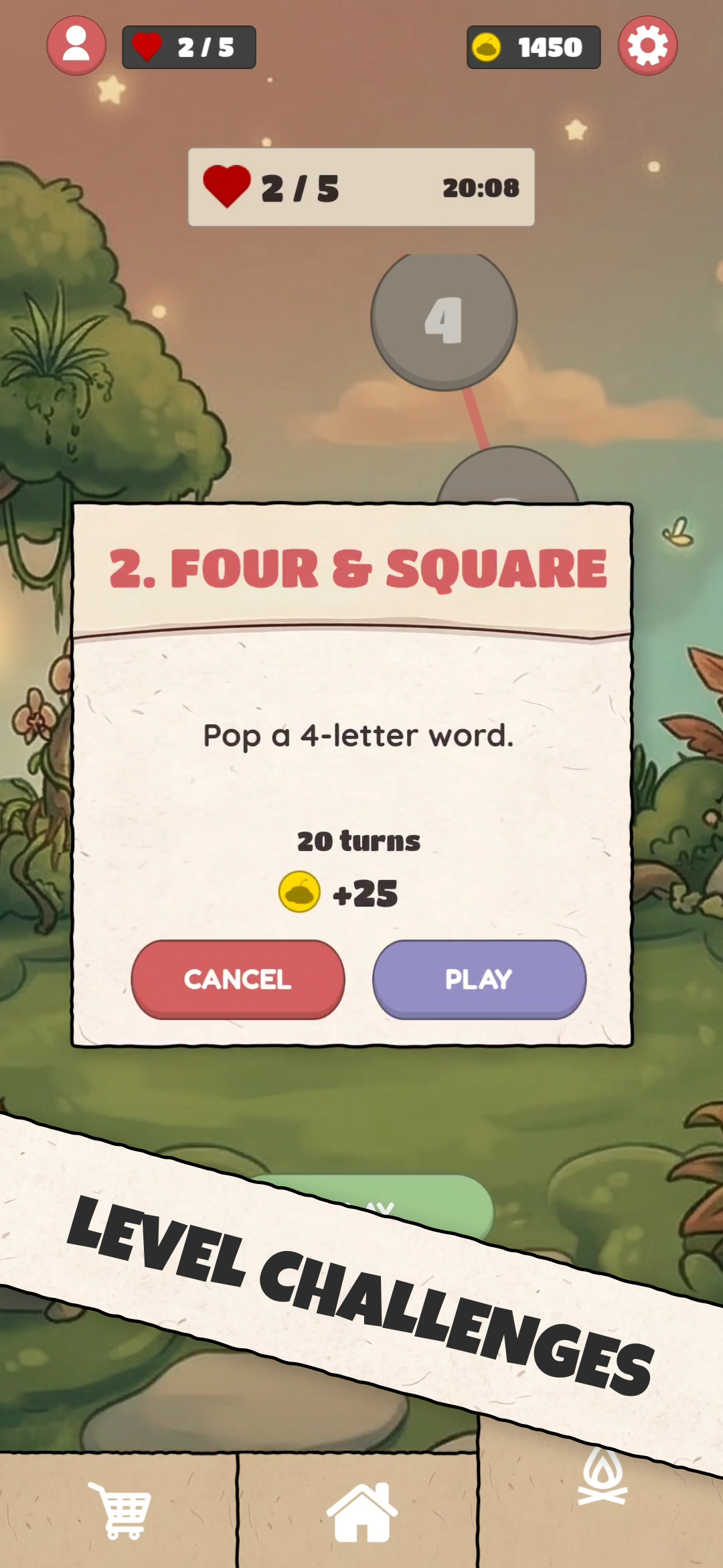 Word of the day challenge popup